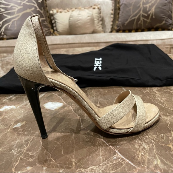 Chanel Vintage Beige Strappy Heels - Picture 7 of 14